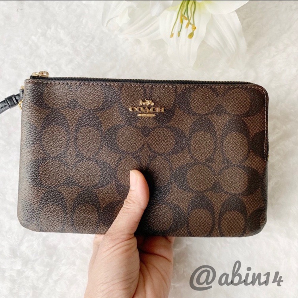 NWT Coach (LARGER SIZE) Double Zip Wallet/Wristlet - Picture 3 of 10